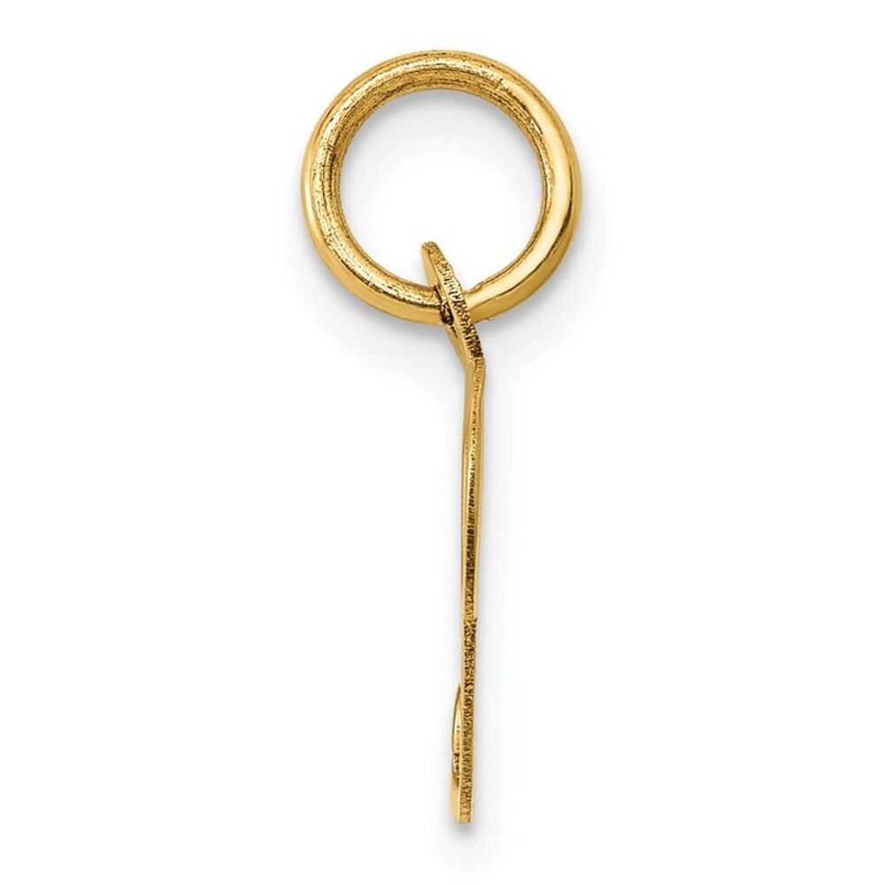 10k Yellow Gold Small Fancy Script Initial P Charm - image 2